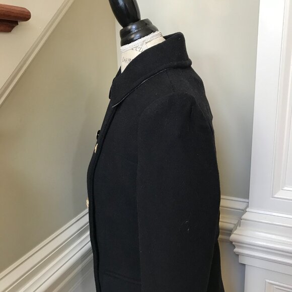 NWT JCrew Warwick Top Coat Jacket Womens 0 Black Italian Stadium Cloth Wool NEW - Picture 9 of 12